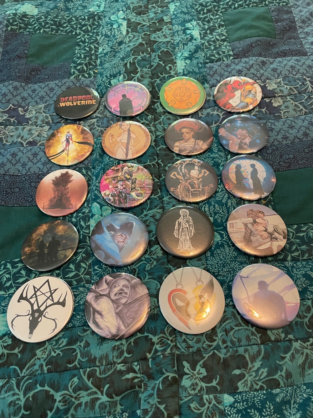 More Vintage Rock Pin Back Band Buttons Bundle of 20